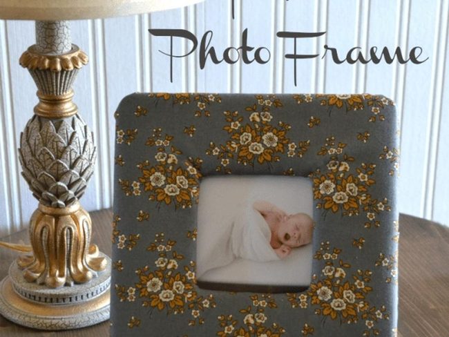 Yellow Flowers Frame Soft Gray