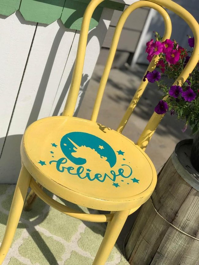 Stenciled Paint Chair Revival