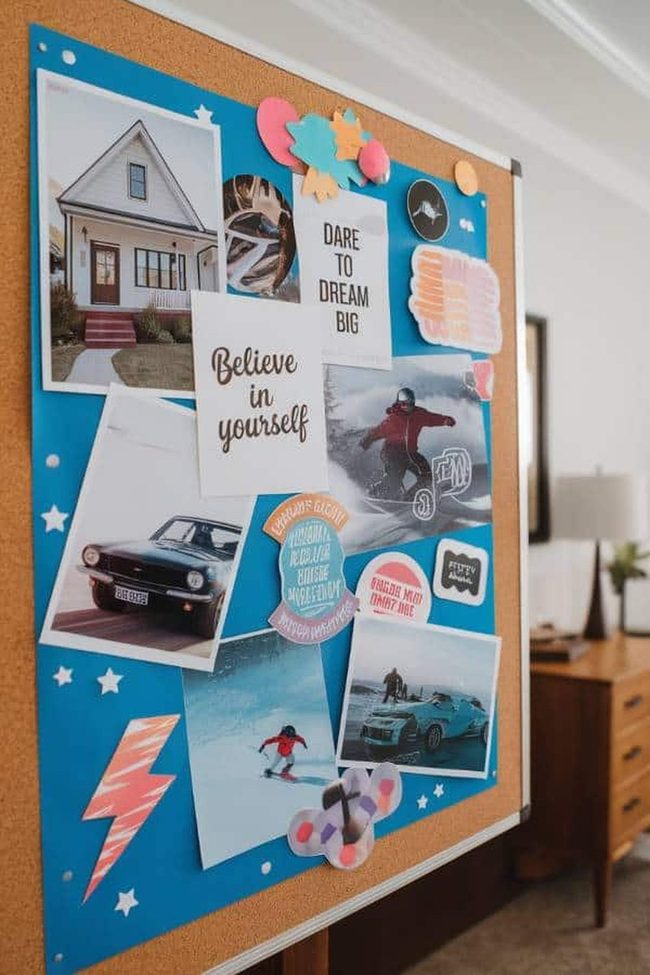 Goals And Images On Board