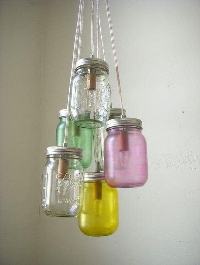 Colorful Glass Jars Double Purpose