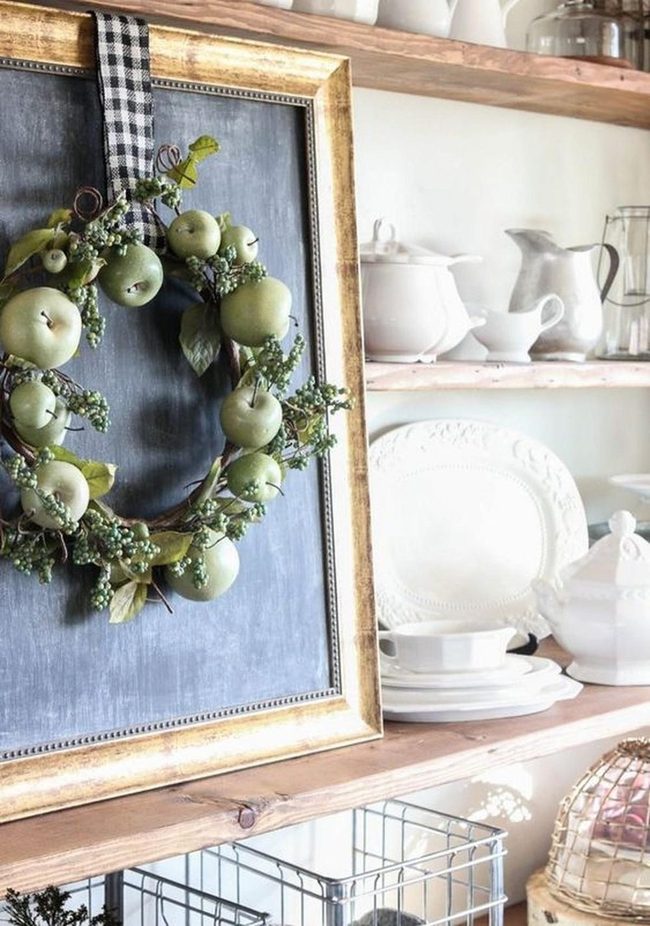 White Dishes Green Apples Natural Light