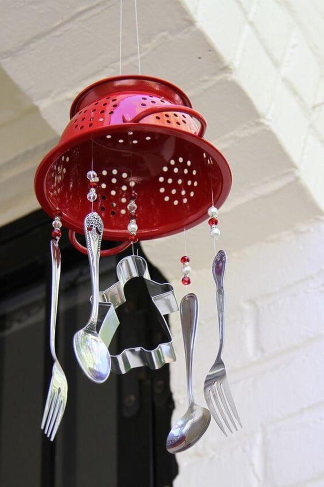 Vintage Silverware Wind Chime Sparkle