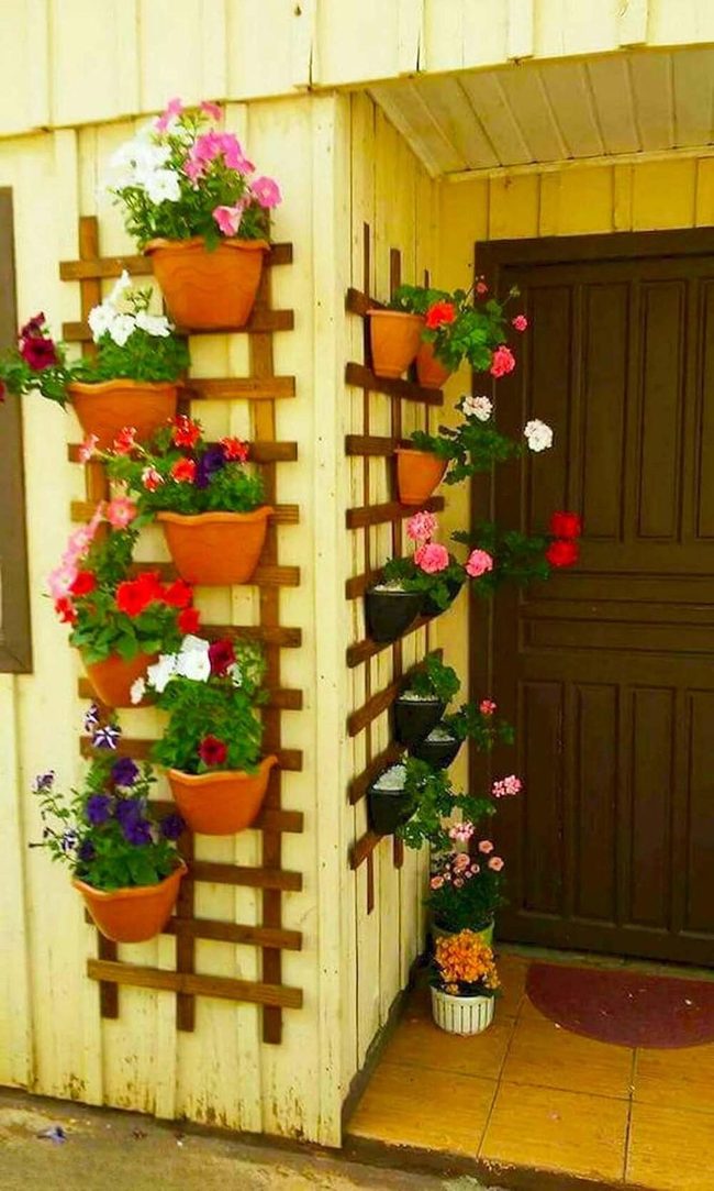 Living Wall Of Terra-Cotta Blooms