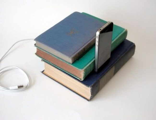 Stacked Books Phone Stand