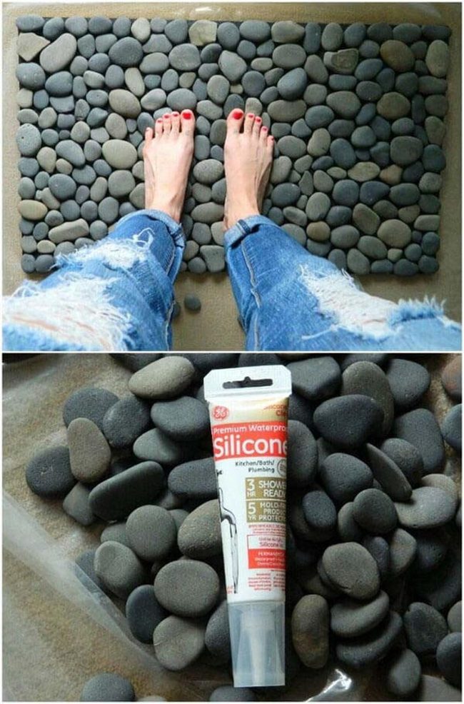 Smooth Pebble Foot Massage Mat