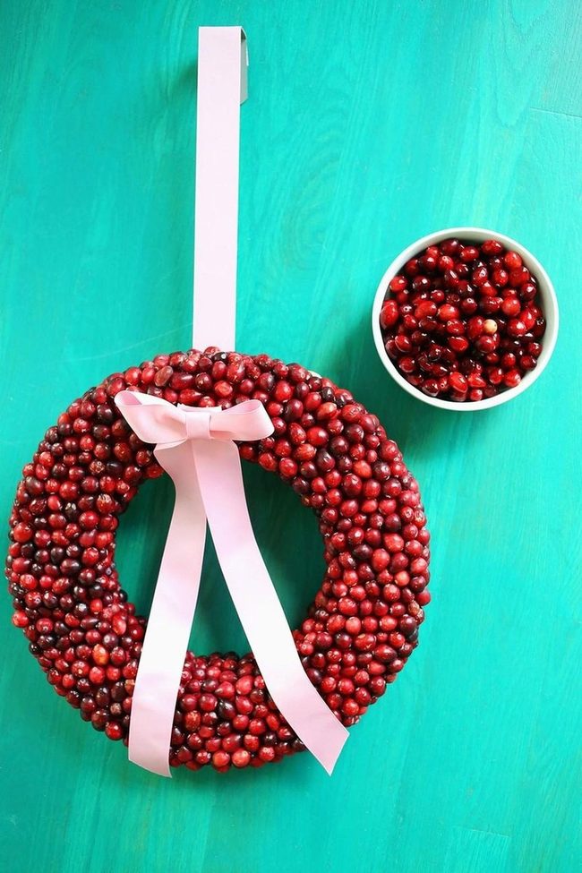 Glossy Red Berries Teal Frame