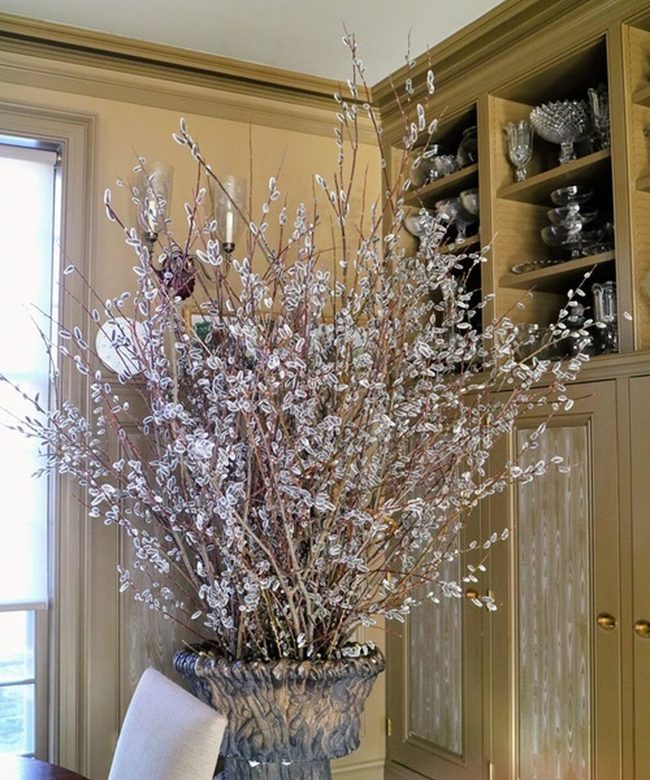 Soft Gray Branches In Clay