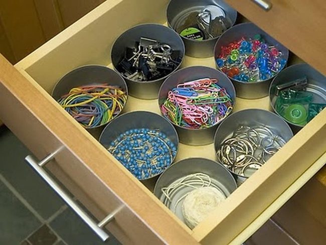 Wooden Drawer Silver Hardware Organization