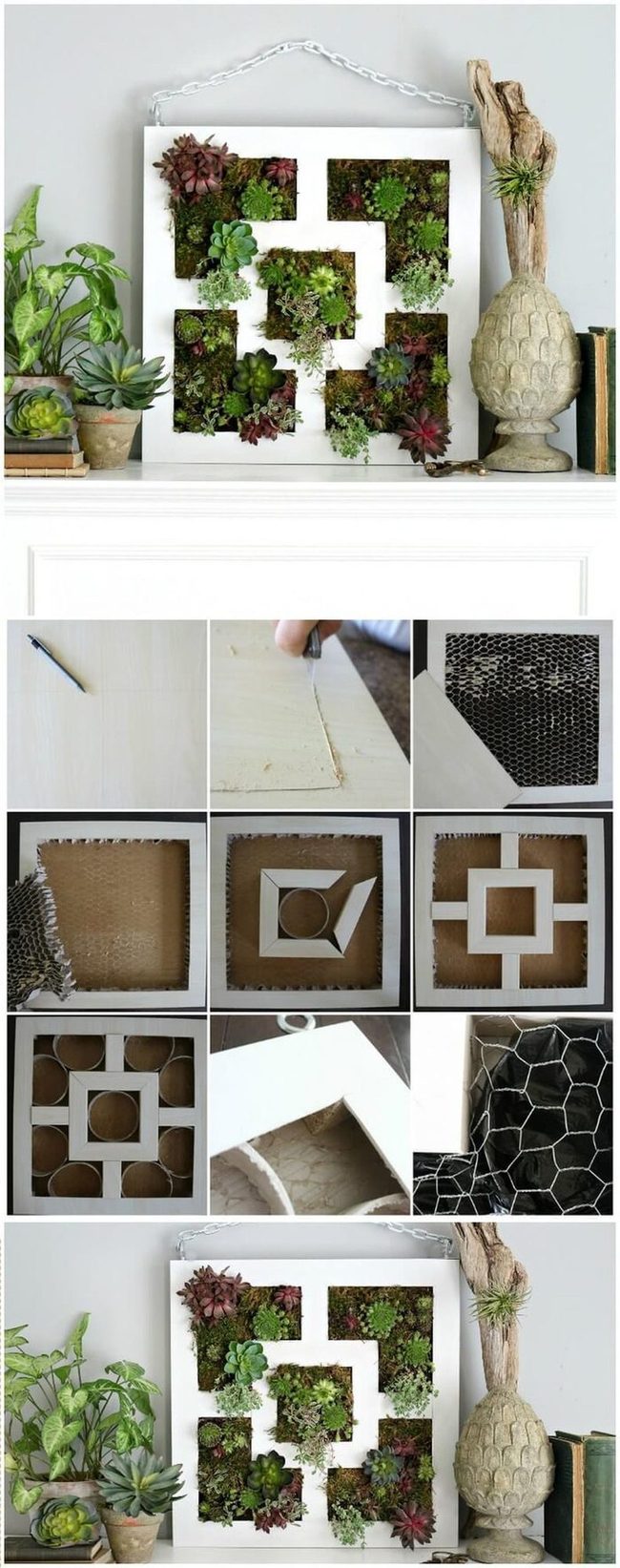 Weathered Wood Succulent Frame