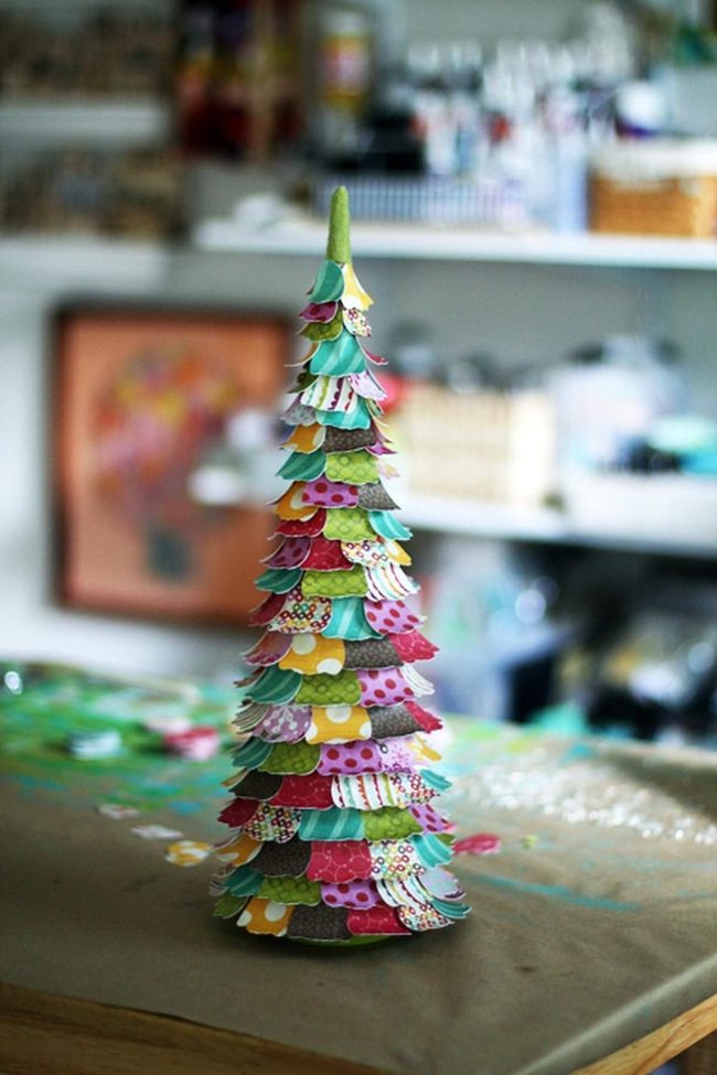 Colorful Layered Paper Trees