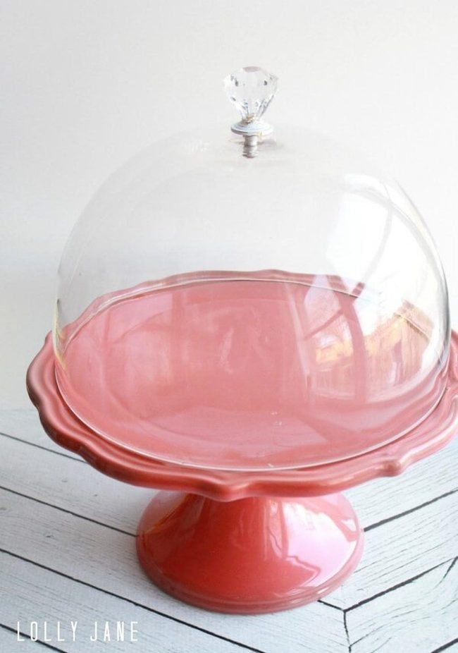 Crystal Dome Handle Cake Display