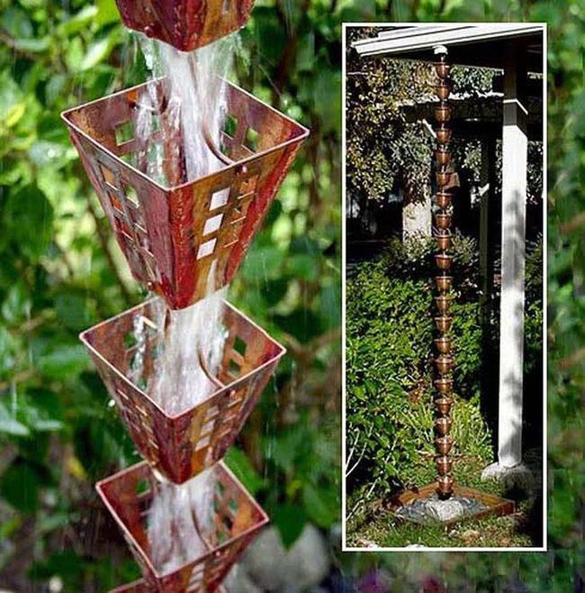 Copper Lantern Waterfall Chain
