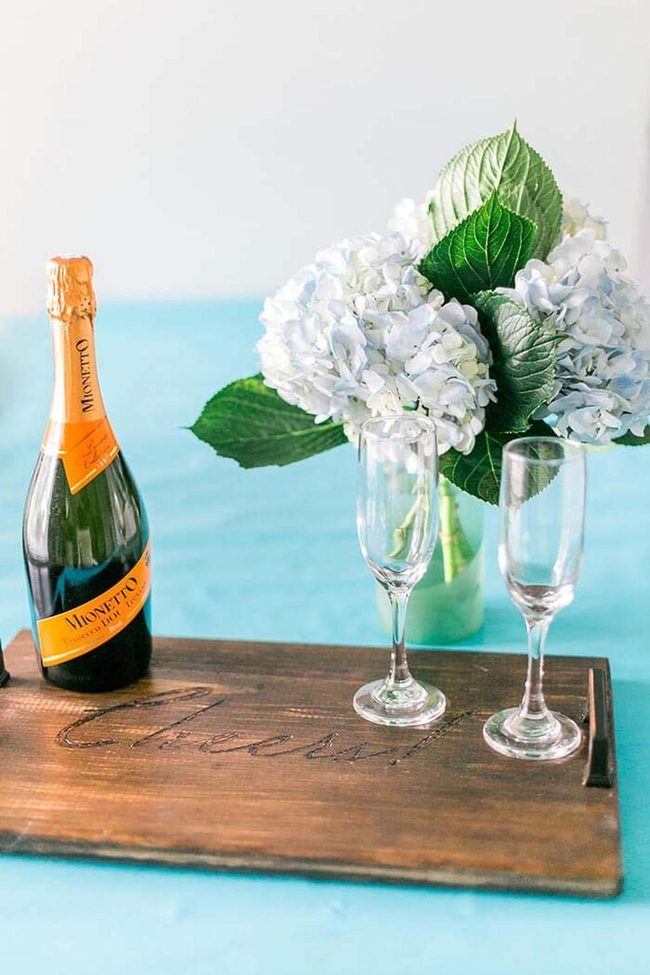 Solid Wood Tray With Engraved Names