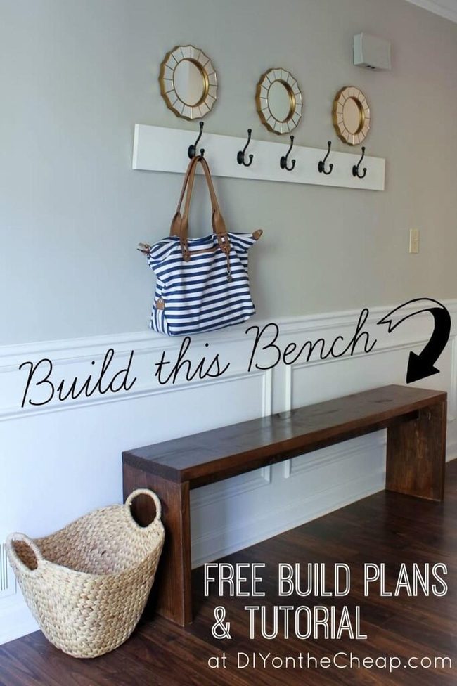 Dark Wood Entry Bench Essentials