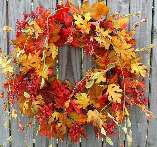 Autumn Leaves Circular Burst