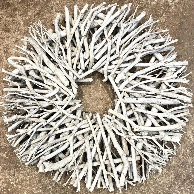 White Branch Circular Centerpiece