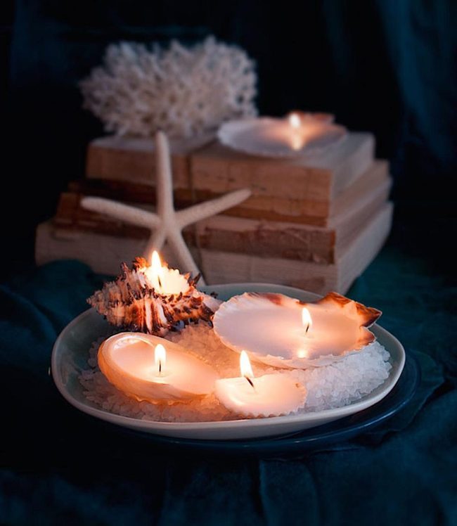 Seashell Wax Coastal Candles