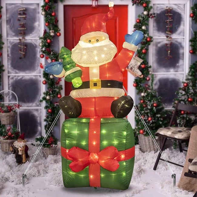 Giant Light-Up Santa Inflatable