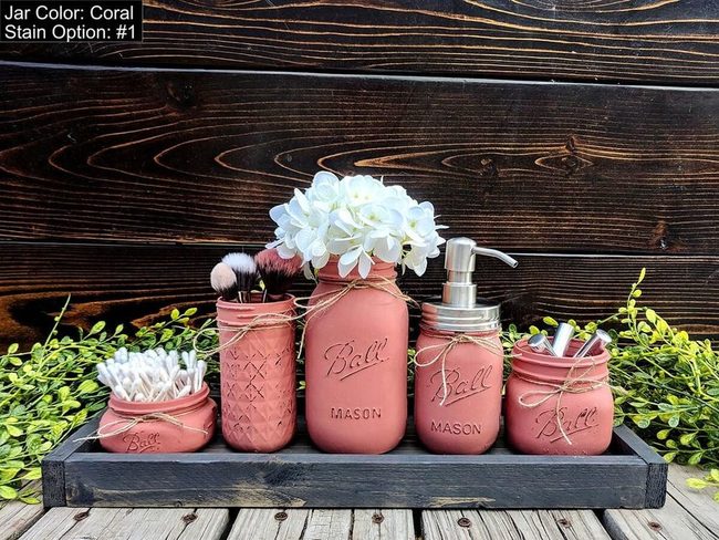 Unified Color Bathroom Jar Set