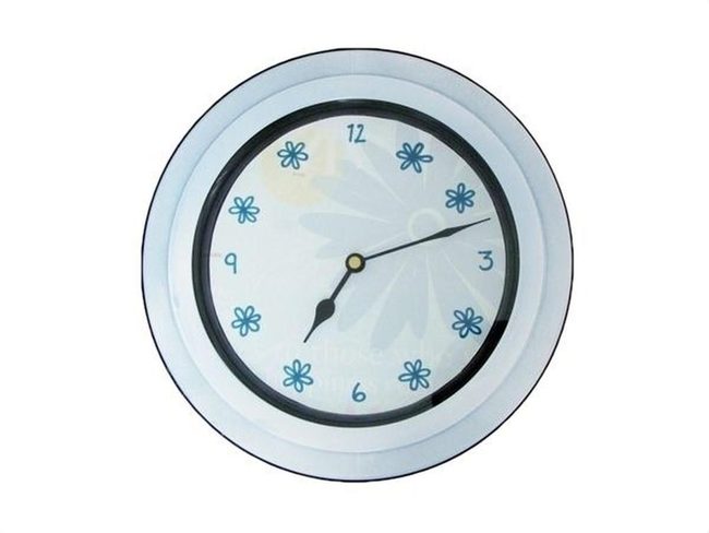 Silver Frame Floral Timepiece