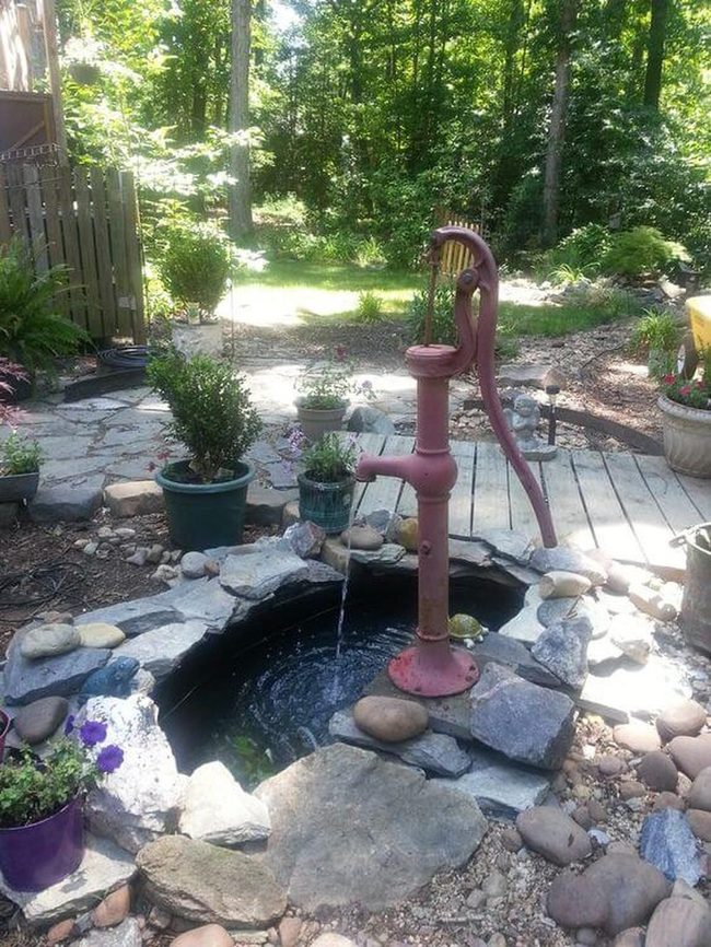 Weathered Pump Water Features