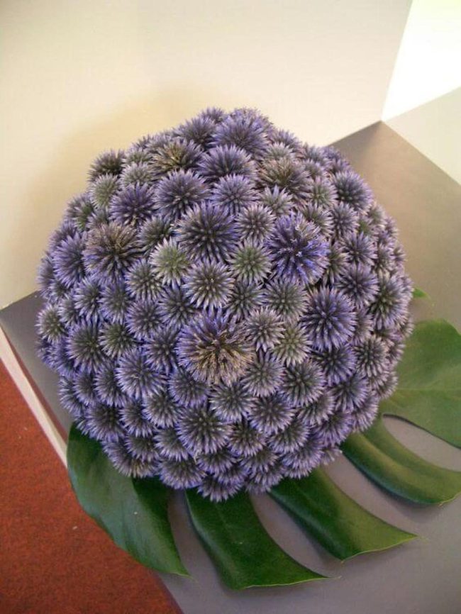 Purple Sphere Blooms Centerpiece
