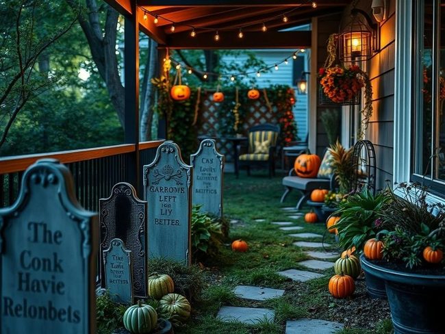 Foam Tombstone Walkway Display