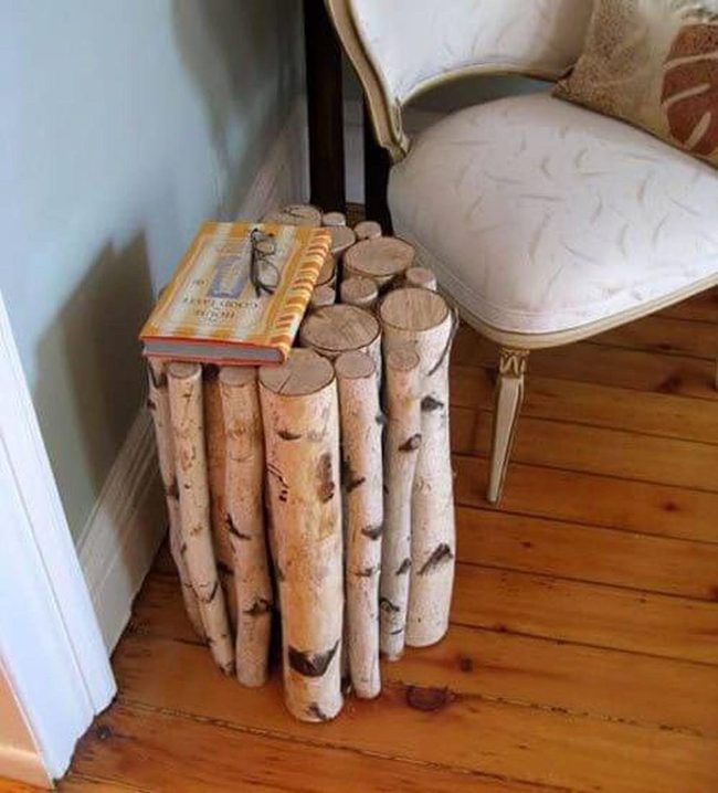 Birch Log Natural Wood Table