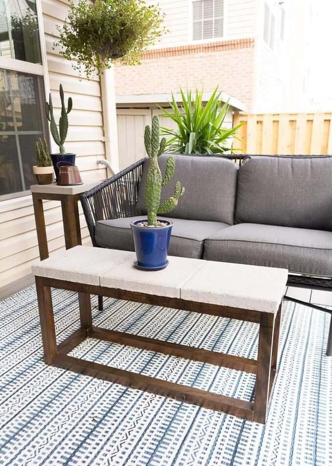 Weather-Resistant Modern Patio Table