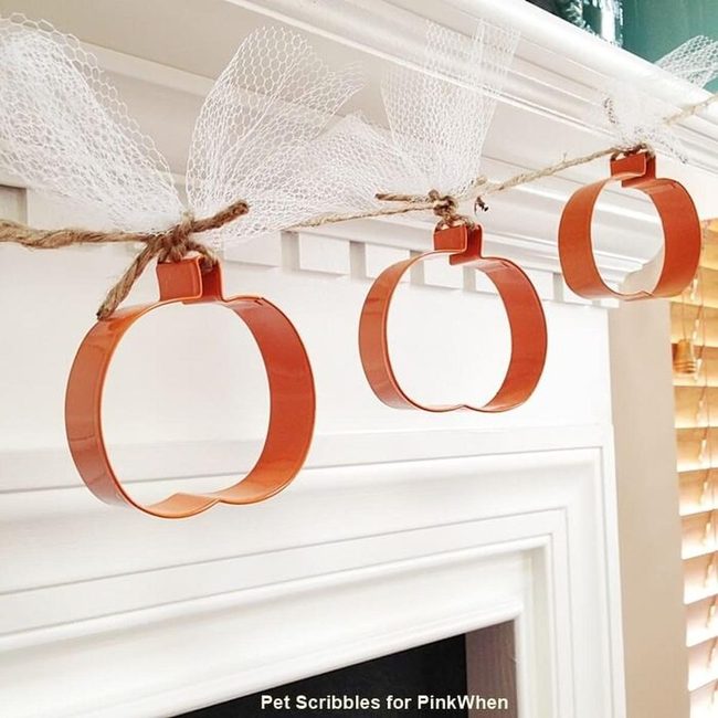 Orange Pumpkin Cookie Cutter Garland
