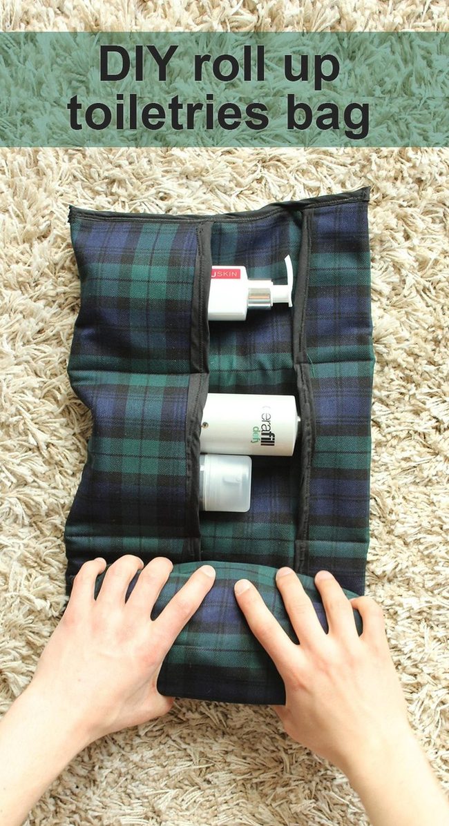 Plaid Green Blue Handmade Toiletry