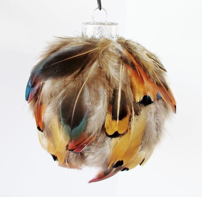 Feathered Spheres In Warm Amber
