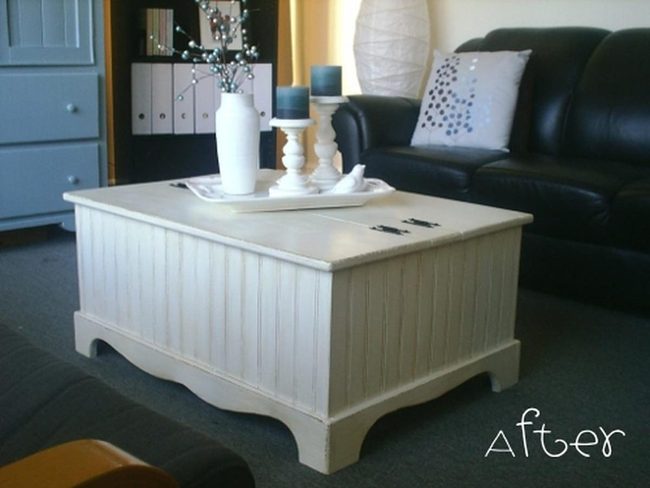 White Wood Storage With Natural Branches