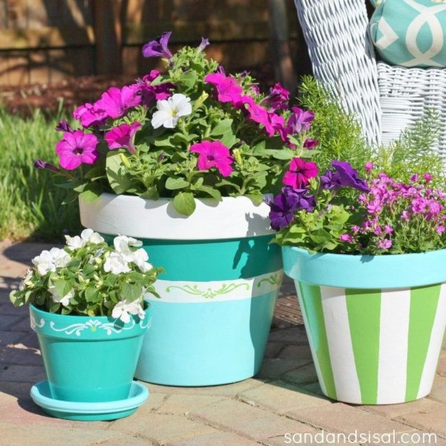 Terra Cotta Pots Painted Art