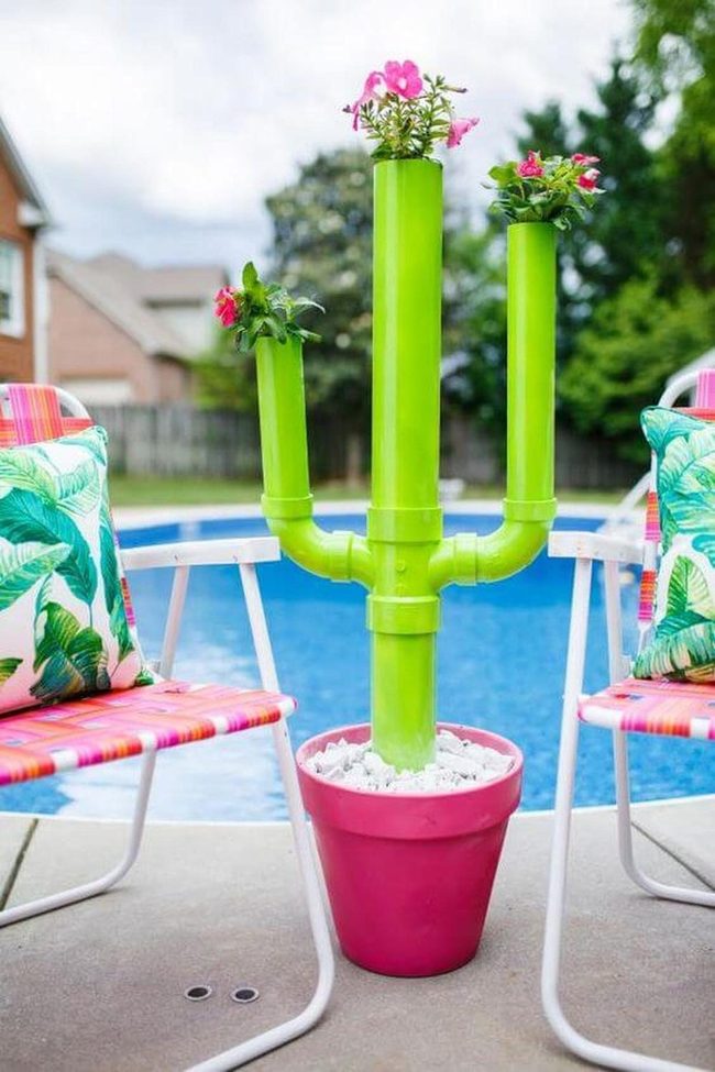 Geometric Cactus Flower Tower