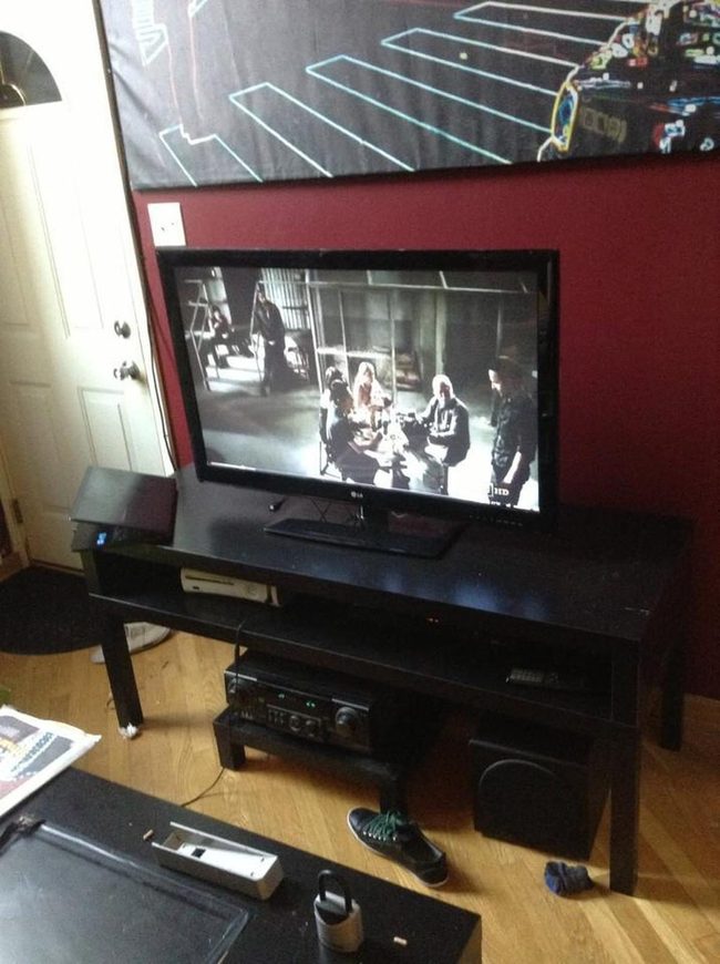 Red Walls Entertainment Center