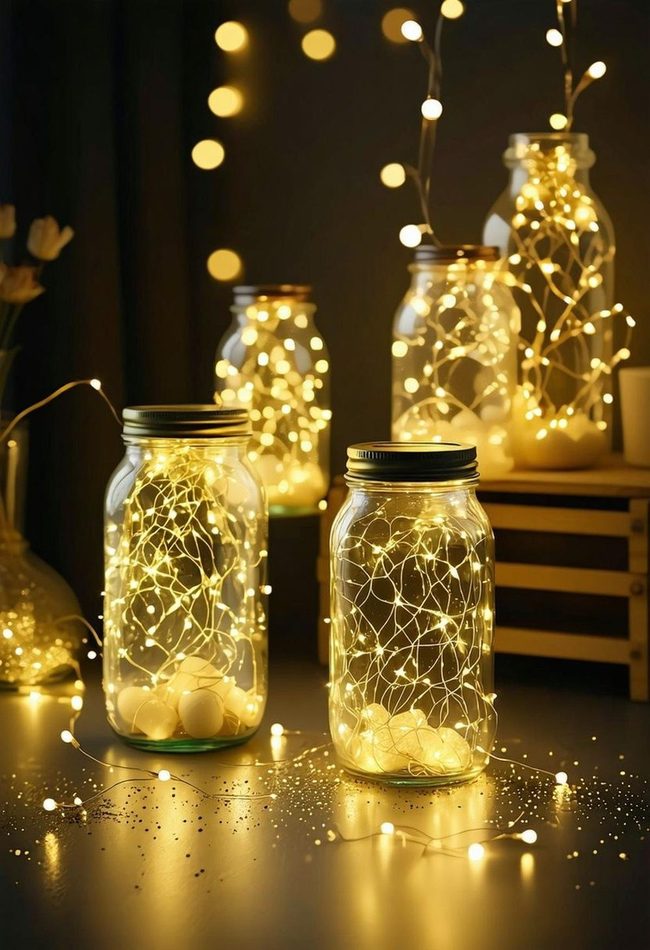 Glowing Jar Lights