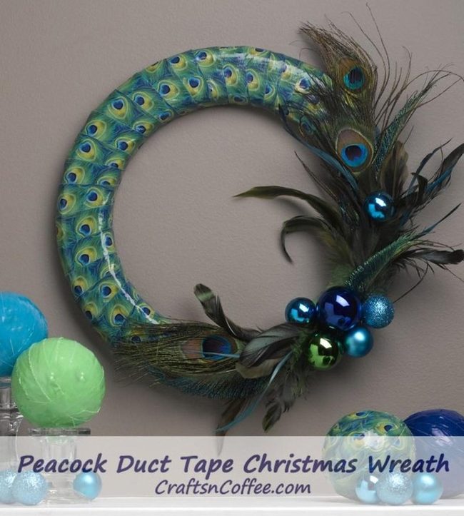 Jewel Tone Peacock Feather Wreaths