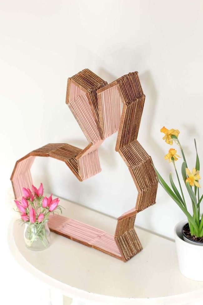 Popsicle Stick Easter Bunny