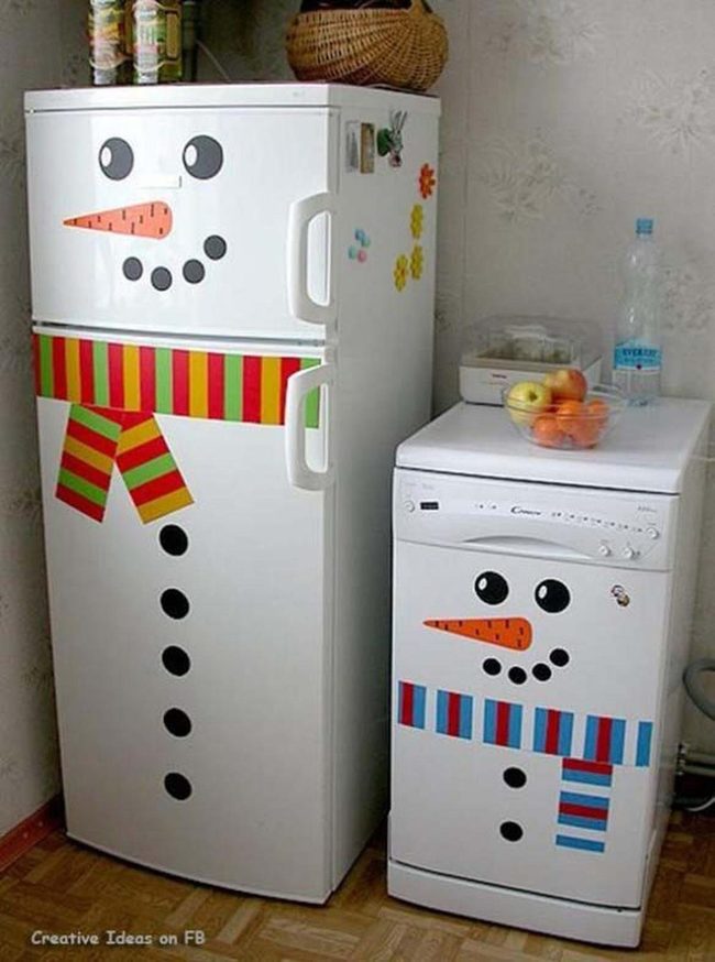 Kitchen Appliances Turn Snowy Characters