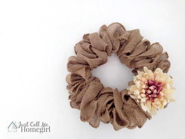 Layered Brown Burlap With Blush Accent