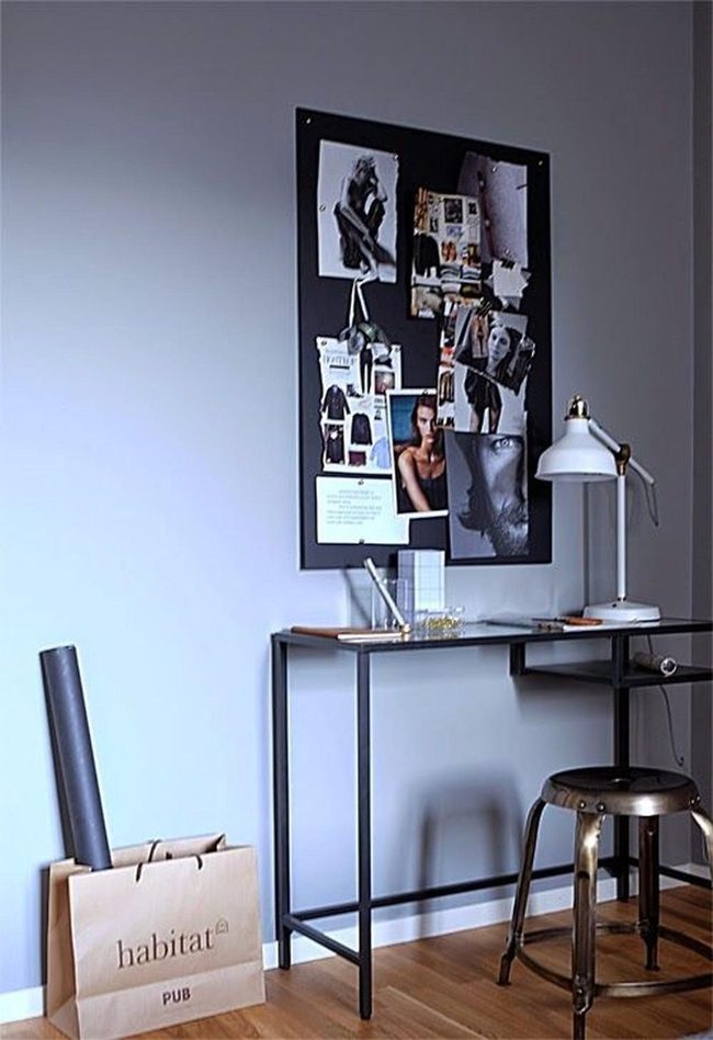 Black Metal Desk Workspace Bright