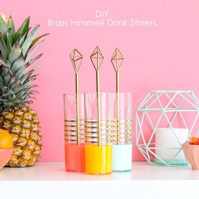 Pink Kitchen Celebration With Gold Geometry