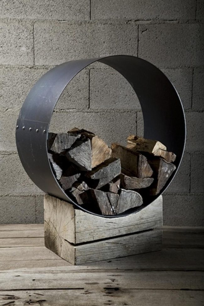 Industrial Metal Log Holder