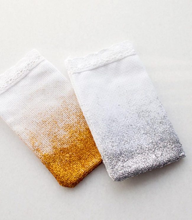 Metallic Shimmer Lace Socks