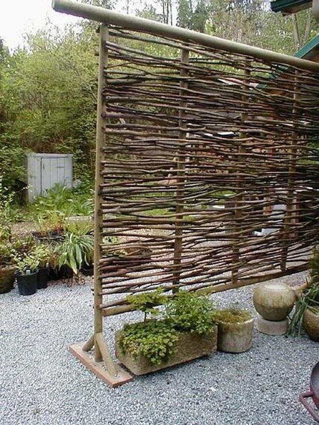 Woven Branch Garden Dividers