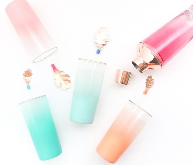 Ombré Glasses Rose Gold Shimmer