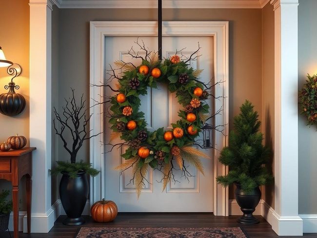 Glowing Moss Mushroom Forest Wreath