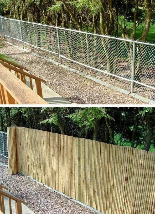Natural Bamboo Chain-Link Coverage