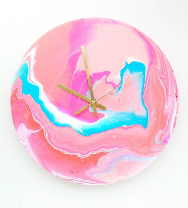 Watercolor Swirls Gold Hands